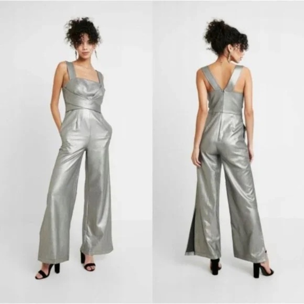 Anthropologie Foxiedox Sappho Metallic Jumpsuit M